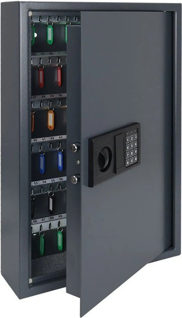 HMF 2133-11 Schlüsseltresor mit elektronischem Zahlenschloss und 133 Haken in Anthrazit, B/T/H: 66,5 x 43,0 x 14,0 cm - Bild 1