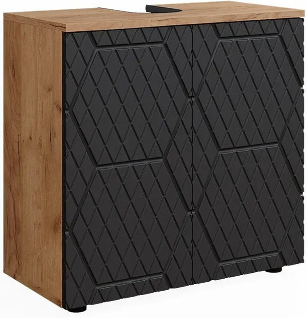 Vicco Waschbeckenunterschrank Irma Eiche Anthrazit für das Badezimmer B/T/H: 60 x 59 x 59 cm - Bild 2