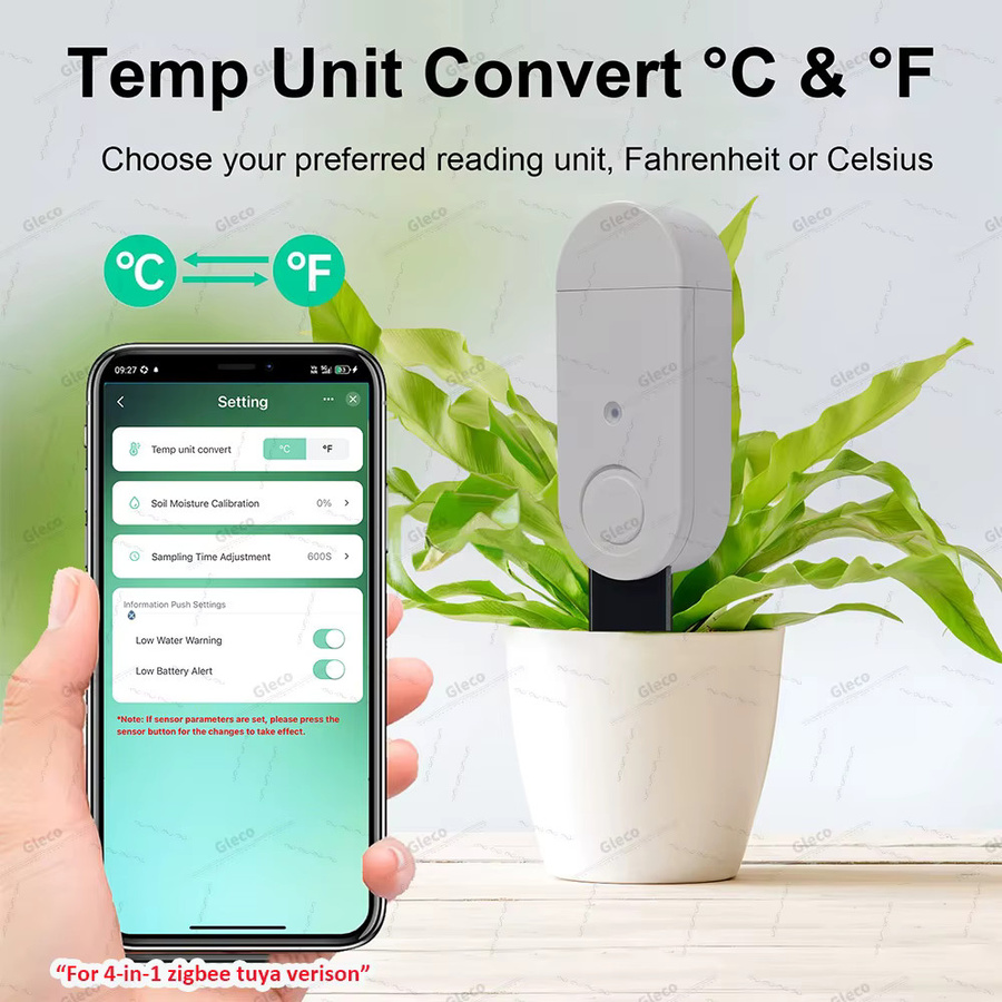 Coolo Zigbee Bodentester mit Feuchtigkeits-, Licht-, Temperatur- und Luftfeuchtigkeitssensor in Weiß für Tuya Smart Life und Home Assistant - Bild 3