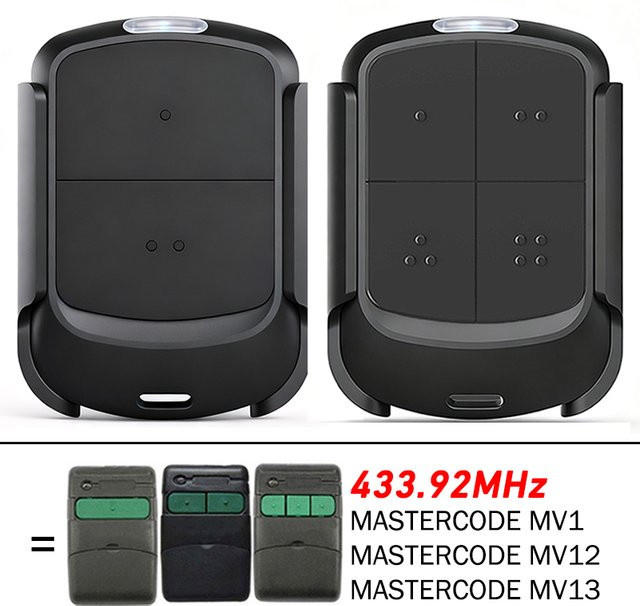 CLEMSA MASTERcode MV1 MV12 MV123 Garagentor-Fernbedienung in Schwarz, 433,92 MHz - Bild 1