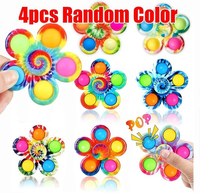 Binchi Outdoor Equipment Bunter Pop-Blasen Kreisel Fidget Spinner, 2-4-teiliges Set - Bild 1