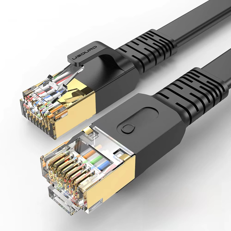 UGOURD Cat 8 Ethernet-Kabel LAN-Netzwerkkabel, 40 Gbit/s, 2000 MHz, Schwarz, Länge: 10 m - Bild 1