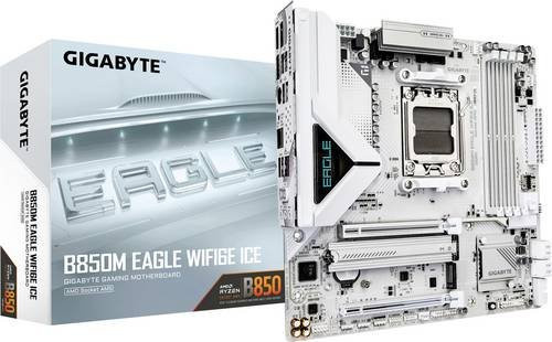 Gigabyte B850M EAGLE WF6E ICE Mainboard AMD AM5 Micro-ATX Chipsatz B850 Weiß - Bild 1