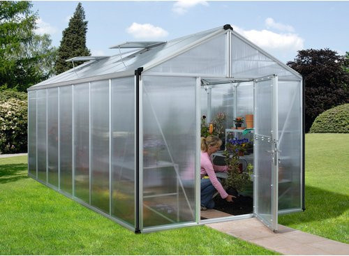 VITAVIA Gewächshaus Zeus Plus 13800 aus Aluminium in Silber, B: 195 cm, H: 197 cm, T: 131 cm - Bild 1