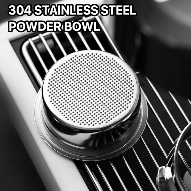 EDLEXKAFFEE Universal Kaffee Filter Korb aus Edelstahl in Silber für 51mm, 54mm und 58mm Siebträger - Bild 1