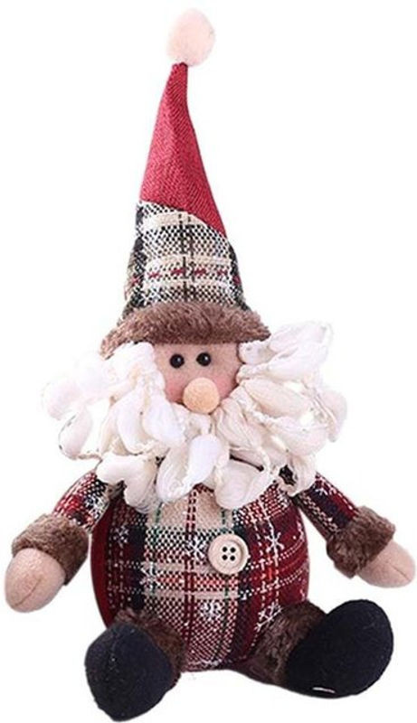 CosyHome Weihnachts-Hängeornamente aus Textil mit Weihnachtsmann, Schneemann und Rentier in Mehrfarbig - Bild 1