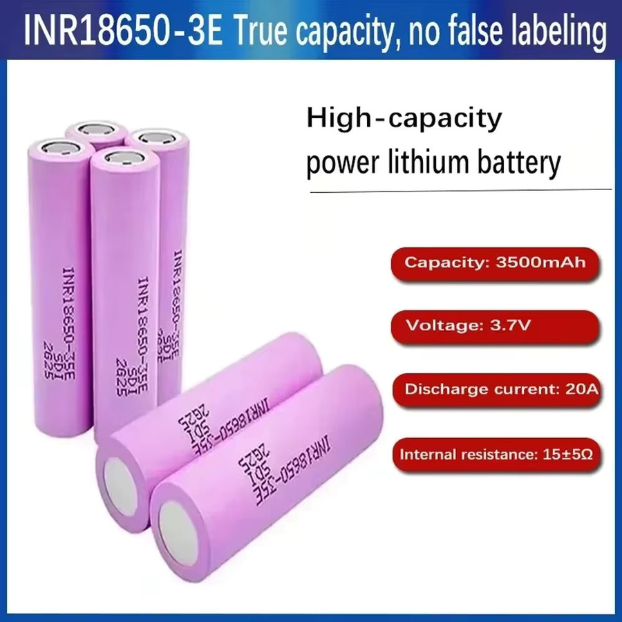 Samsung INR18650 35E Lithium-Ionen Akku mit 3500mAh und 3,7V in Lila - Bild 5