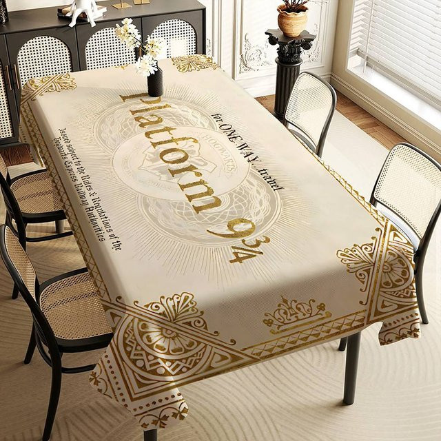 Wasserdichte rechteckige Tischdecke von Treasure T-shirts in Beige, B/B: 100 x 160 cm - Bild 1