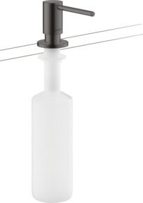 Hansgrohe Spülmittelspender EB-Version für die Arbeitsplatte in Schwarz/Grau mit 91mm Ausladung - Bild 1