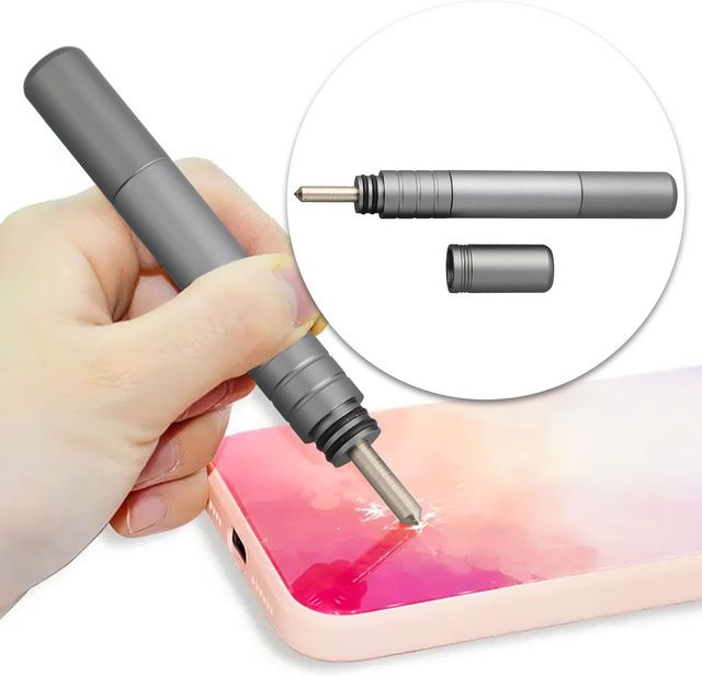 VIBRATITE Glasbrecher-Stift Reparaturwerkzeug für Handy-Rückglasabdeckung und Kamera-Glas - Bild 1