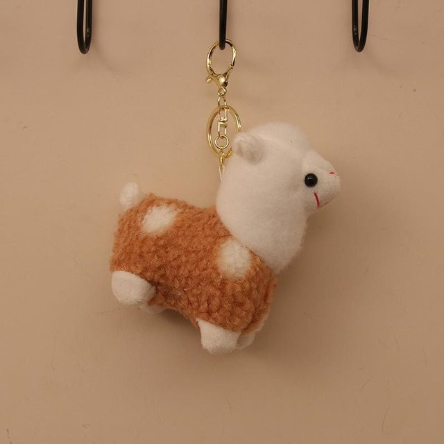 Plüsch Alpaka Puppe, Plüschtier, Taschenanhänger, 12cm - Bild 1