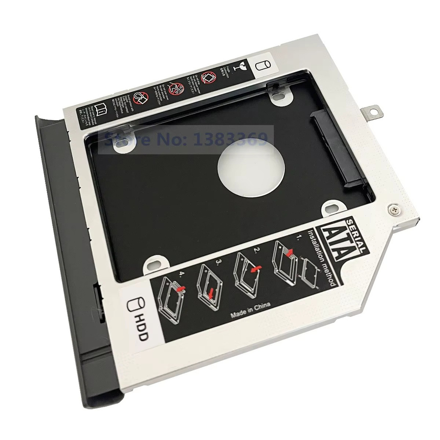 SATA 2 HDD SSD Caddy Adapterrahmen für Lenovo IdeaPad 320 330 520 mit grauer Lünette - Bild 2