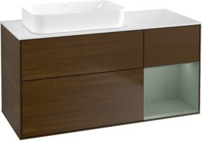V&B Waschtischunterschrank Finion in Walnuss Veneer Braun B: 120 cm, T: 60 cm - Bild 1