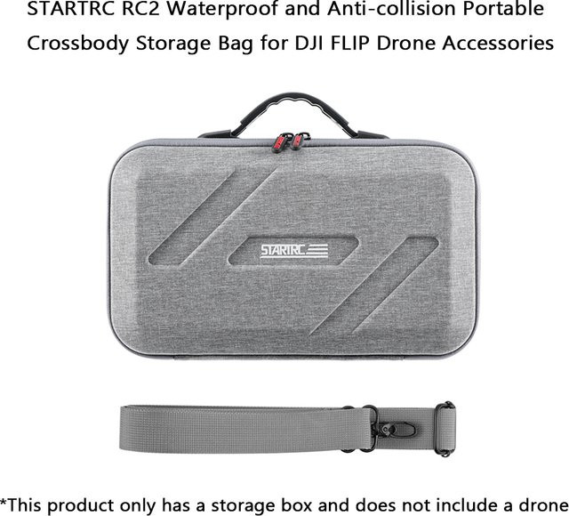 STARTRC RC2 Wasserdichte und kollisionssichere tragbare Umhängetasche für DJI FLIP Drohnenzubehör in Grau - Bild 1