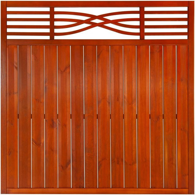 Andrewex Zaunelement Malaga aus Teakholz in Braun, B/H: 180 x 180 cm - Bild 1