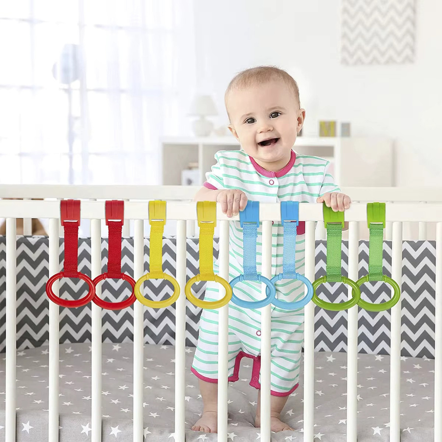 4er-Set ergonomische Zugringe für Babybetten zum Gehtraining in Multicolor - Bild 2