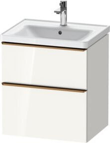 Duravit Waschtischunterschrank D-Neo, weiß hochglänzend, Wandhängend, B/T/H: 58,4 x 45,2 x 62,5 cm - Bild 1