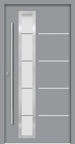 Splendoor Sicherheitshaustür SPLIT Prime RC2 aus Aluminium in Grau mit Glaseinsatz, Höhe: 210,0 cm, Breite: 110,0 cm, Tiefe: 7,0 cm - Bild 1