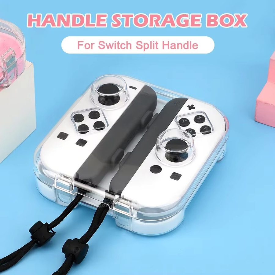 Transparente magnetische Aufbewahrungsbox für Nintendo Switch und OLED Joy-Cons zur staubfreien Lagerung - Bild 3