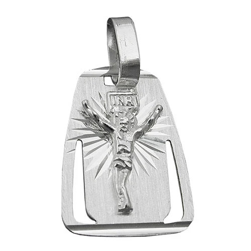 SIGO Anhänger Platte mit Jesus, 925 Silber, Unisex - Bild 1