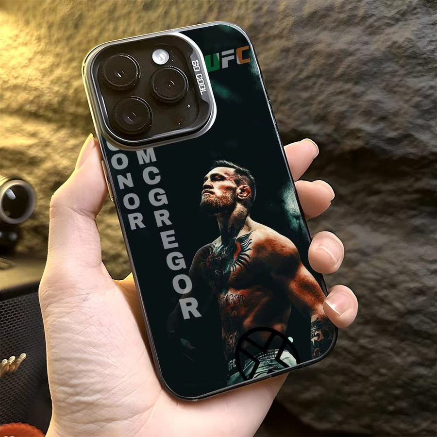 C-Conor McGregor UFC Handyhülle mit Farbverlauf aus stoßfestem TPU Soft-Touch für iPhone 11 bis iPhone 17 Pro Max in Multicolour und Schwarz - Bild 3