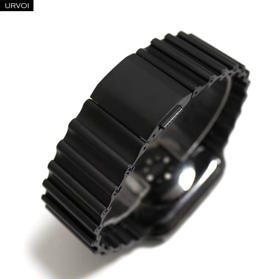 URVOI Uhrenarmband Edelstahl, Silber, Magnetverschluss, 49 mm, Unisex - Bild 2