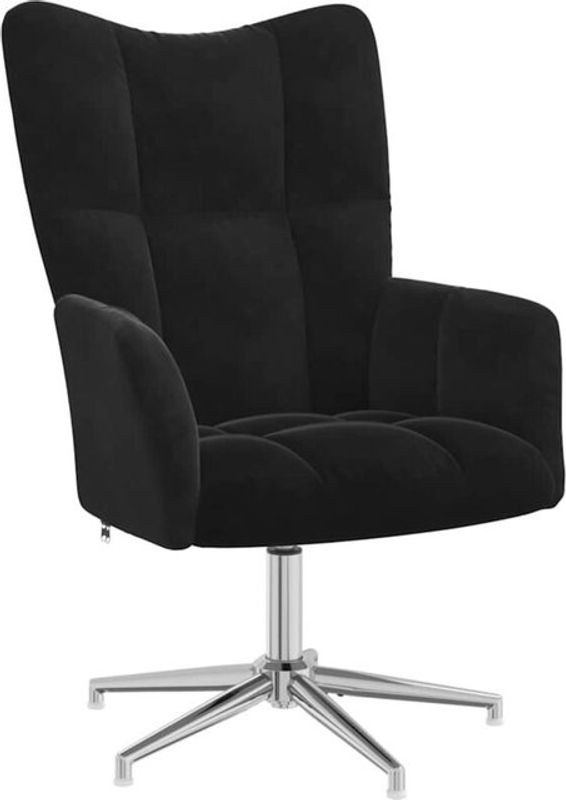 Modern Relaxsessel von vidaxl aus Samt in Schwarz - Bild 1