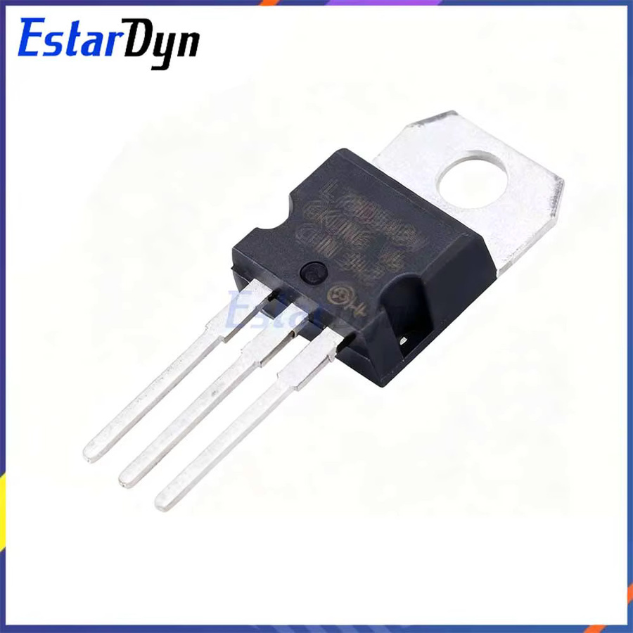 10er Set LM317T und LM7805 TO-220 Lineare Spannungsregler Kit, 5V und 12V Step Down Netzteil Stabilisator Modul in Schwarz - Bild 1