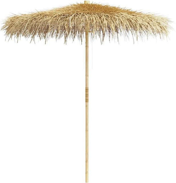 vidaXL Bambus-Sonnenschirm mit Bananenblatt-Dach in Beige, Durchmesser: 270 cm - Bild 1