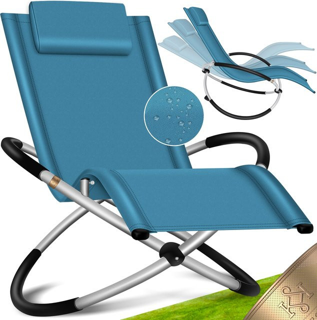 KESSER Relaxliege Liegestuhl aus Textilene als klappbarer Gartenstuhl mit ergonomischer Schwungform, wetterfest, B/T/H: 174 x 78 x 89 cm - Bild 1