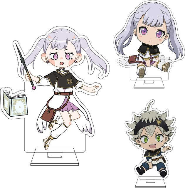 Bandai Black Clover Mimosa Vermilion Noell Silva Asta, Acryl-Figur Standfigur, 10cm - Bild 1