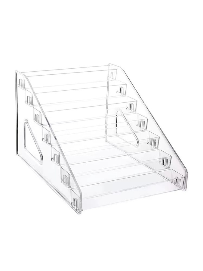 HNKMP Multifunktionales Stufenregal aus Acryl, Transparenter Organizer und Vitrineständer mit 3/4/5/7 Schichten - Bild 6