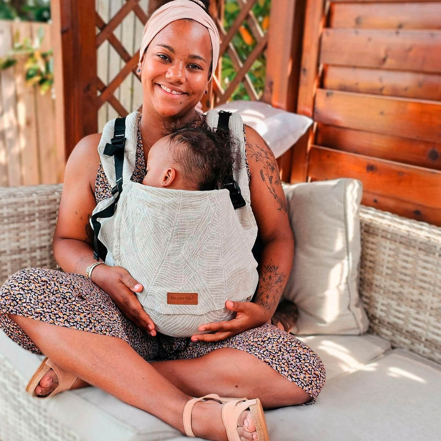 Hoppediz Babytrage Buckle Toddler in Beige aus Baumwolle - Bild 2