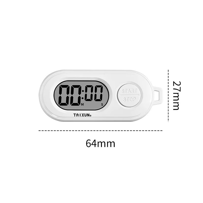 Digitale Schlüsselanhänger-Uhr von XUANXIANG mit Stoppuhr-Funktion, Timer und LCD-Bildschirm in Schwarz - Bild 2