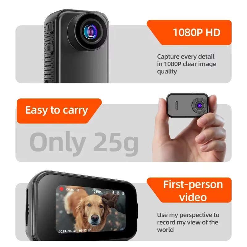 Lenovo Action Camera mit 1080P HD Auflösung und IPS-Bildschirm in Schwarz für Outdoor-Sport, Reisen und Vlogs - Bild 3
