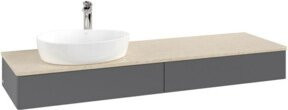V&B Waschtischunterschrank Antao ohne Frontstruktur, Anthrazit lackiert, B/T: 160 x 50 cm - Bild 1