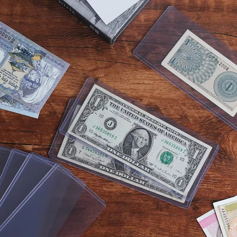 50 Stück transparenter Banknotenschutz aus starrem PVC für Sammler, wasserdichter Währungsschutz und Display-Organizer - Bild 4