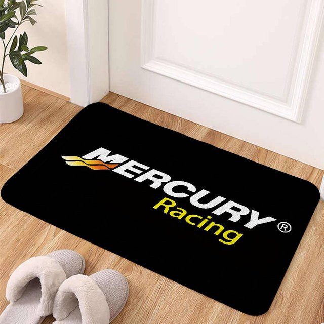 M-Mercury Racing Anti-Rutsch-Fußmatte in Schwarz mit Sport-Design, B/T: 60 x 40 cm - Bild 1