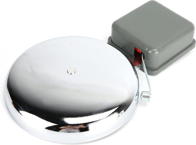 Aimo Elektrische Ring-Zeitglocke Signal-Alarm aus Edelstahl in Silber, Durchmesser: 25 cm, 220V - Bild 1