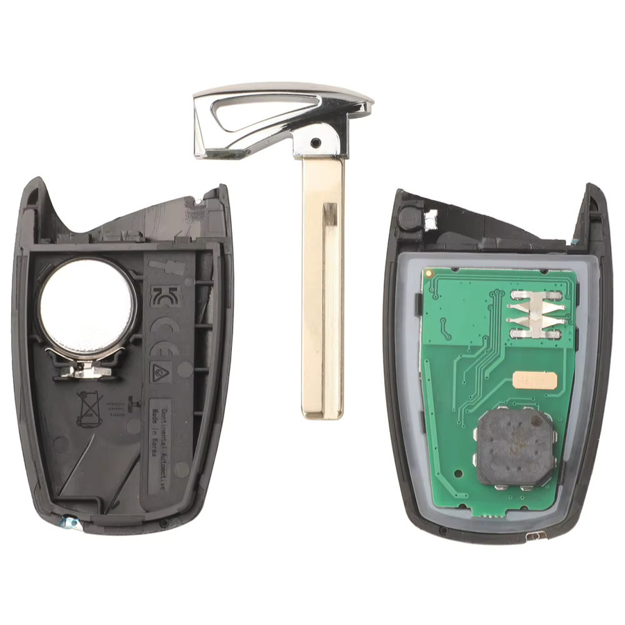 Jingyuqin Smart Card Autoschlüssel Fernbedienung mit 4 Tasten, 315 MHz ID46 für Hyundai Santa Fe 2013–2018 und Genesis, Schwarz - Bild 4