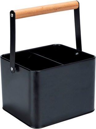 Wenko Utensilienkorb Baco Black Outdoor Kitchen Schwarz Breite: 25,5 cm, Tiefe: 18,0 cm - Bild 1
