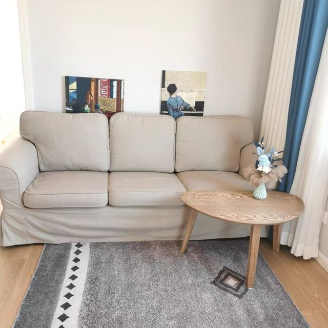 VIKAMA Wohnzimmerteppich aus Kristallsamt in Grau, rutschfeste Bodenmatte mit geometrischem Design für Wohnzimmer, Schlafzimmer und Kinderzimmer, B/T: 120 x 80 cm - Bild 1