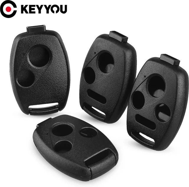 KEYYOU Auto Schlüssel Hülle für Honda Accord CRV Pilot Civic in Schwarz mit 2/3/4 Tasten - Bild 1