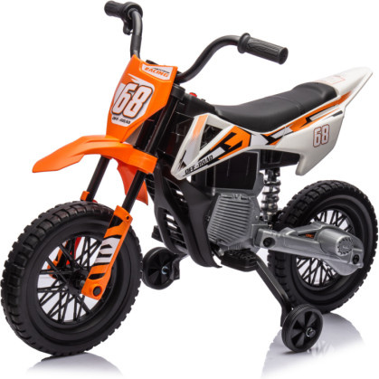 AIYAPLAY Kinder Elektro-Motorrad, 12V, mit Musik, Orange, ab 3 Jahre - Bild 1