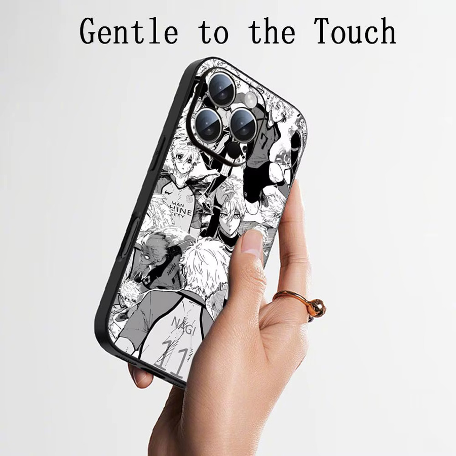 Stoßfeste Anime Handyhülle Nagi Seishiro für iPhone 11 bis 16 Pro Max, Schwarz - Bild 2
