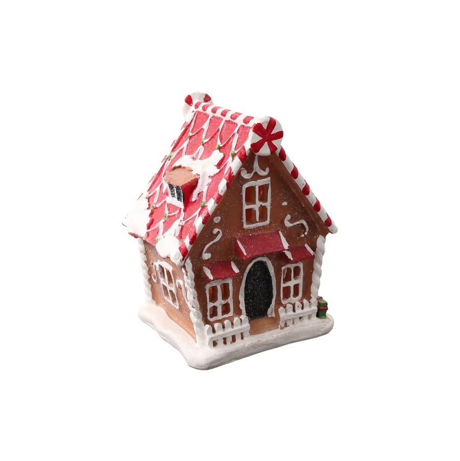 Mansion atmosphere Weihnachtliches Lebkuchenhaus in Rot, Weiß und Multicolour, 18 cm - Bild 1