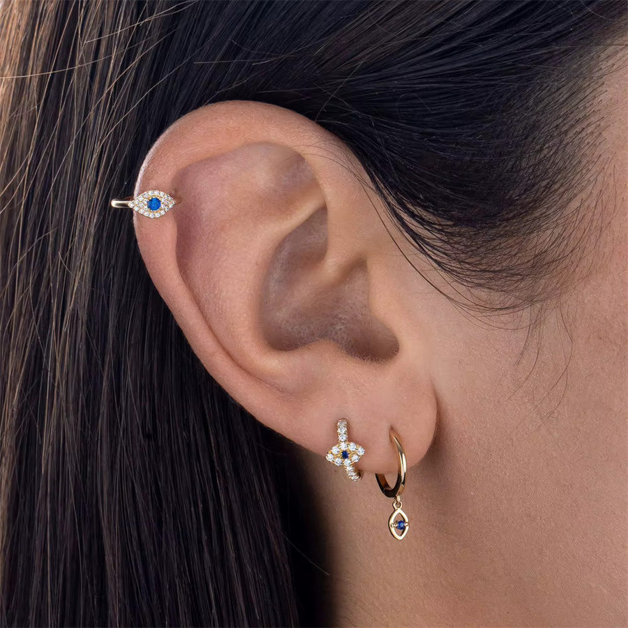 Maodane Creolen Edelstahl, Gold, Zirkonia, Damen - Bild 1