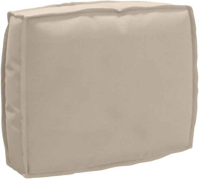 vidaXL Kissen Taupe aus Oxford-Stoff, rechteckig, B: 50 cm, T: 40 cm, H: 12 cm - Bild 1