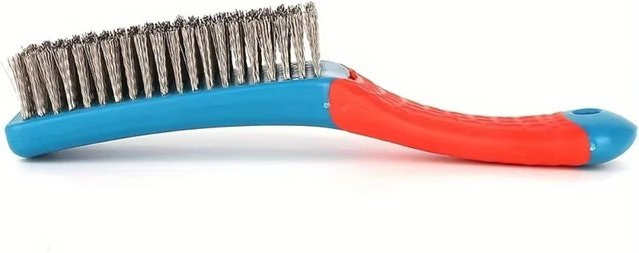 Manuelle Drahtbürste zur Rost- und Farbentfernung in Blau und Multicolour für Metall und Fliesen - Bild 1