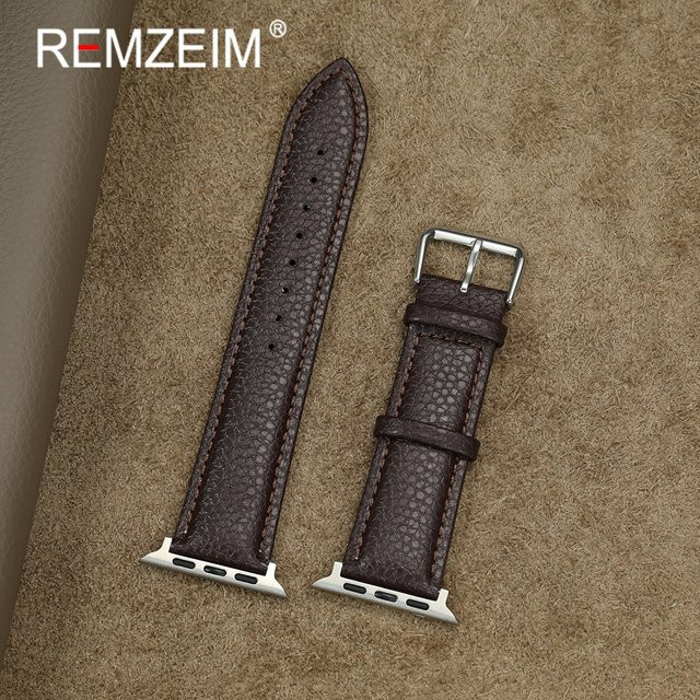 REMZEIM Uhrenarmband PU-Leder, Litschi-Muster, Unisex - Bild 1